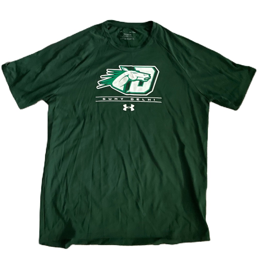 SUNY Delhi Broncos Under‎ Armour Tech Tee Green Short Sleeve Shirt Men's Size XL